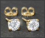 Brillant Ohrstecker 585 Gold; 0,96ct, River D, Si2-3